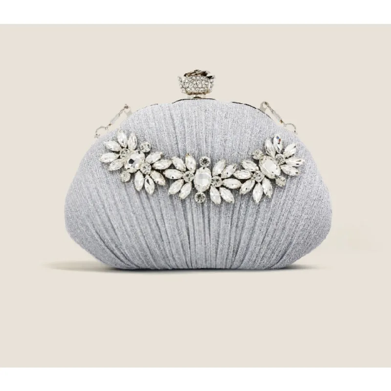 Luxury Fashion Dinner Bag Cloud Party Dress Temperament Handbag Cheongsam Bag Diamond-Encrusted Hollow Women's Bag Versatile