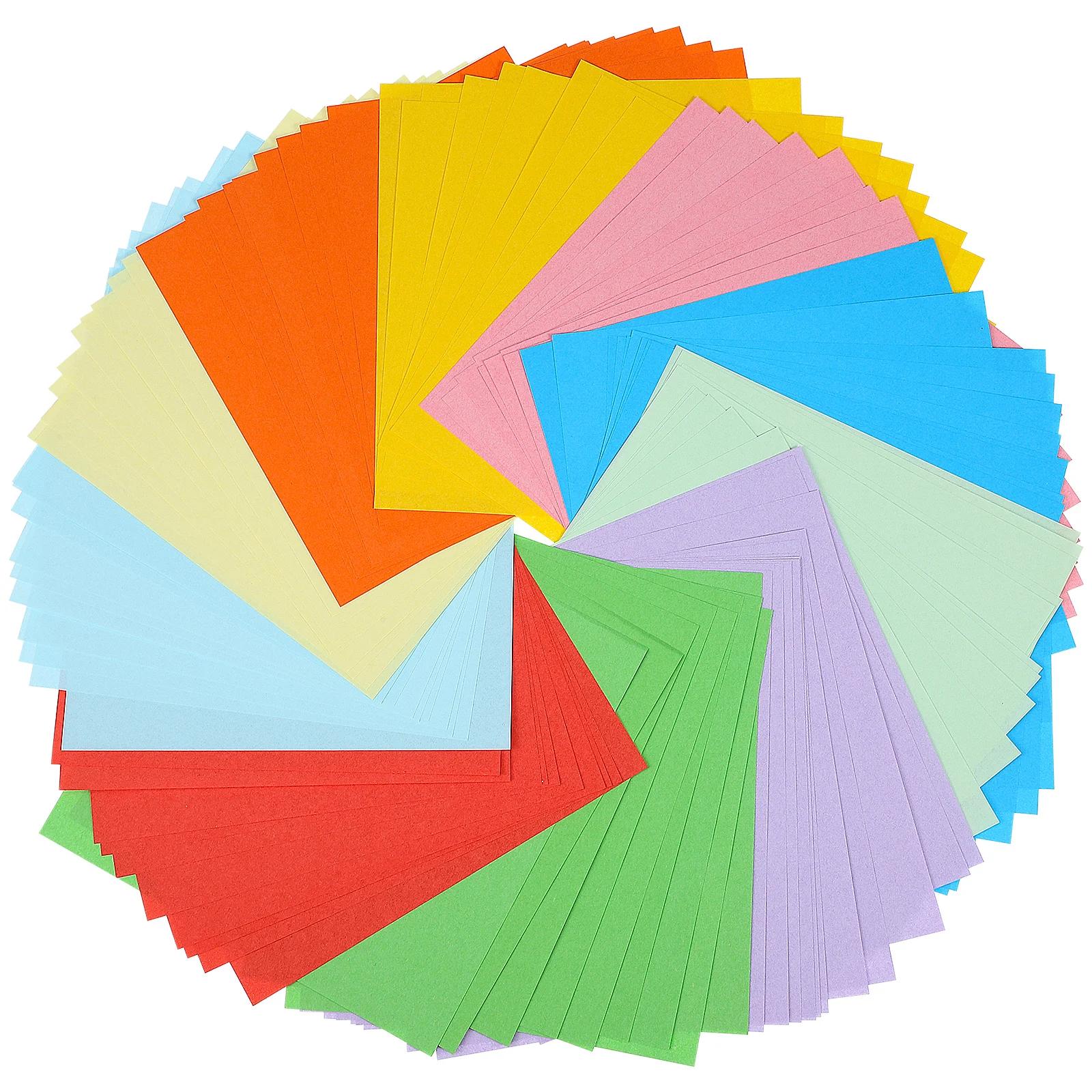 

100 Sheets Construction Paper Assorted Colors Colorful Origami Adult Craft Pastel Square Child