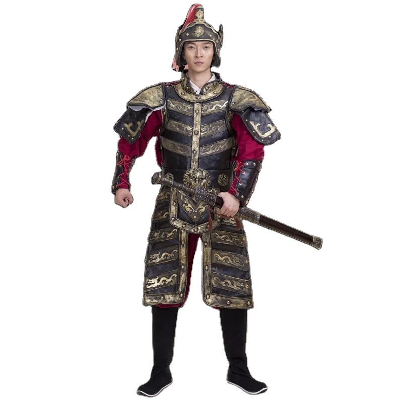 

Ancient China Army General Armour Stage Show Performance Movie TV Play Use Woman Outfit Hanfu Men's Costume Armor Corselet