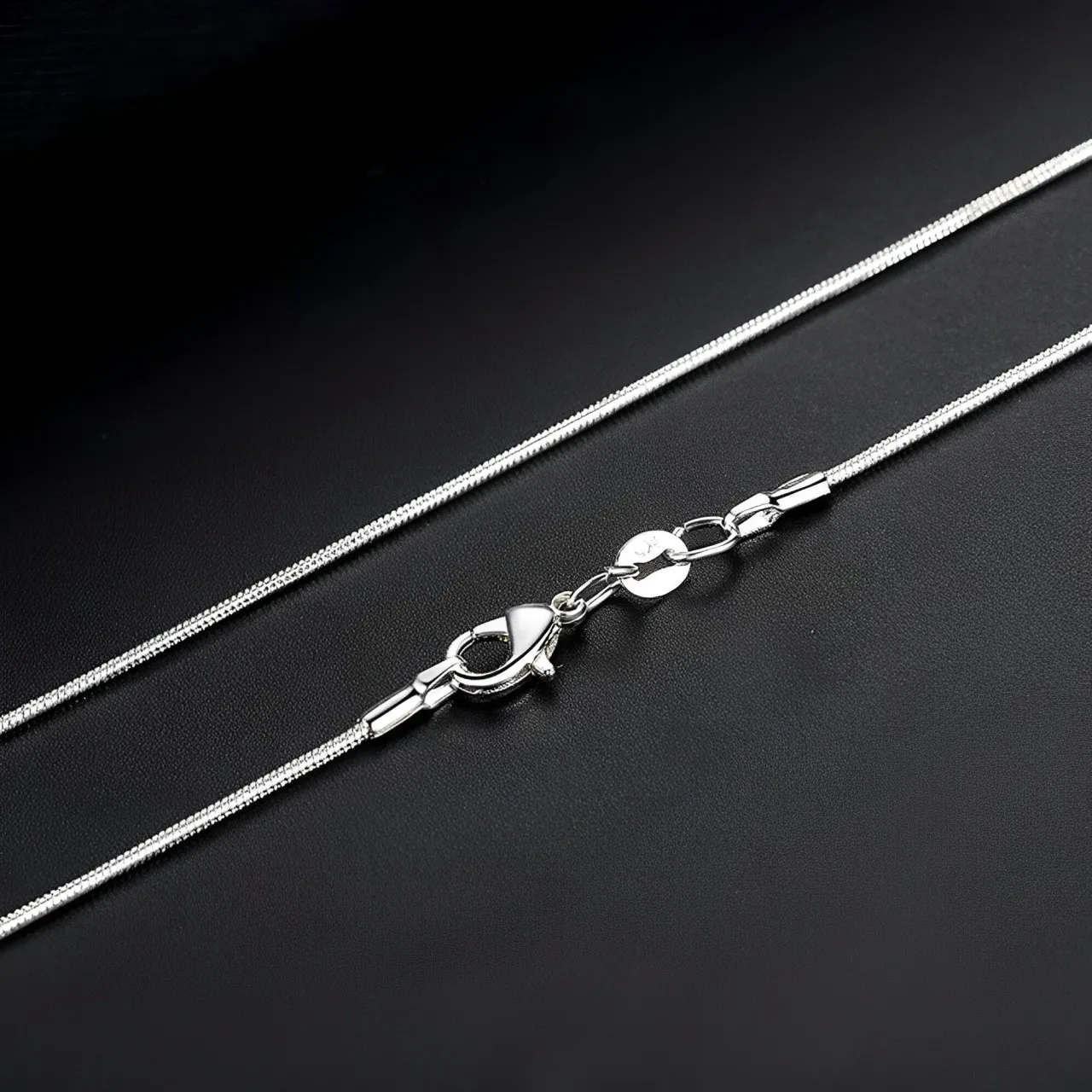 925 Sterling Silver Snake Chain Necklace, 16-30 Inch