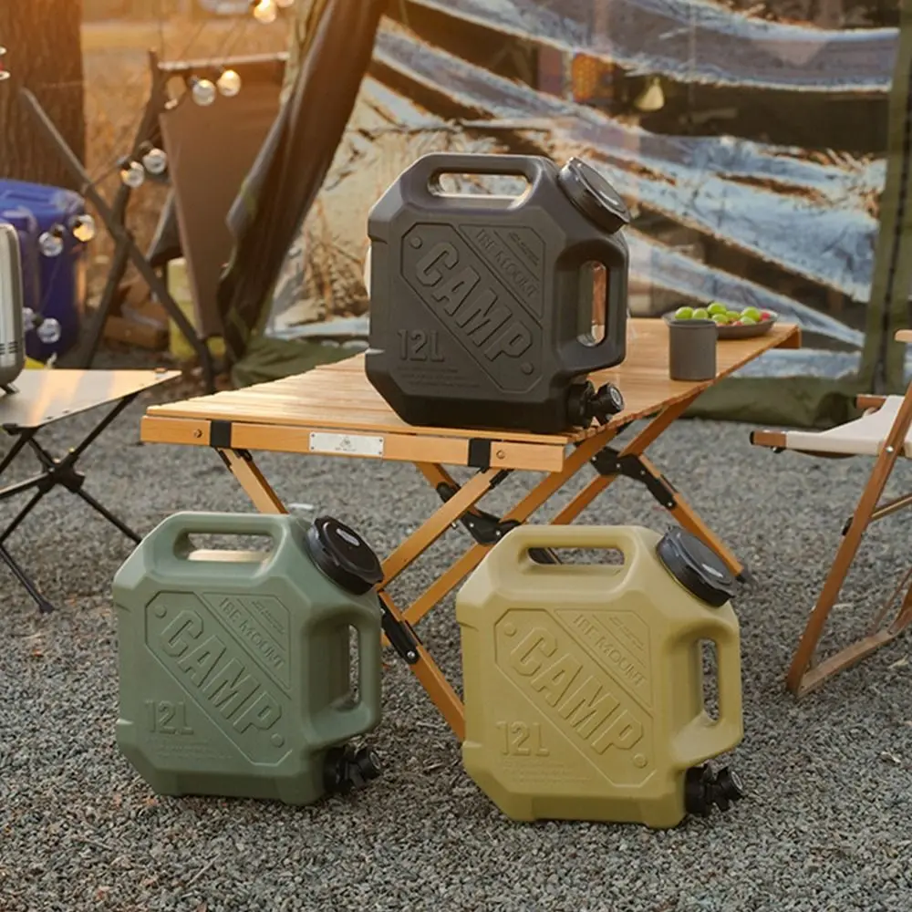 

Portable Water Storage Container Double Grip 12L Outdoor Drinking Bucket Large Opening Wear-resistant Camping Water Tank