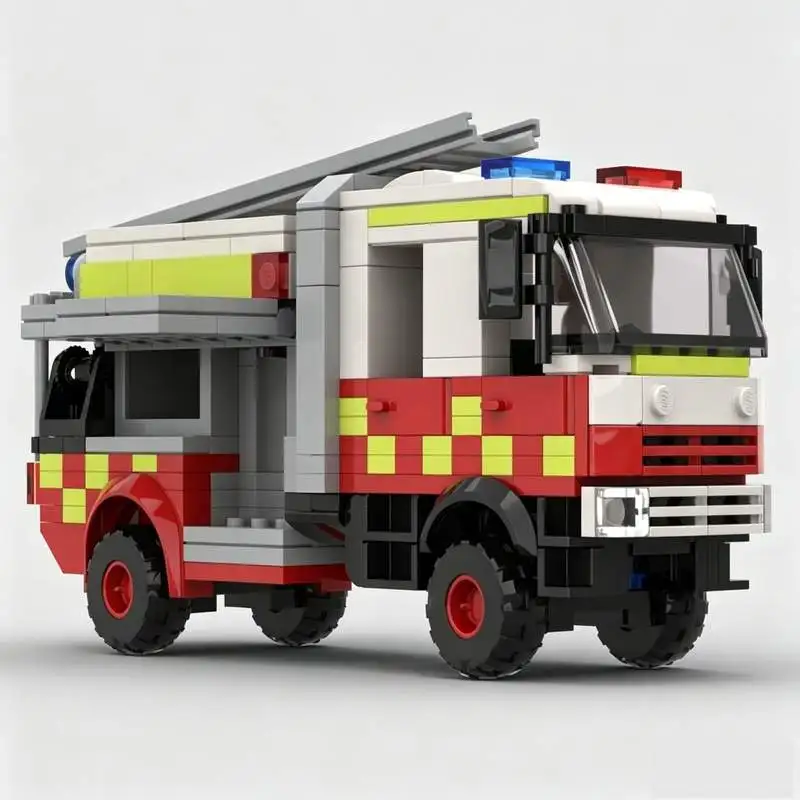459 PCS Tanker Fire Truck MOC Custom Building Blocks Emergency Vehicle Model Creative Assembly Educational Toy Gifts Collection