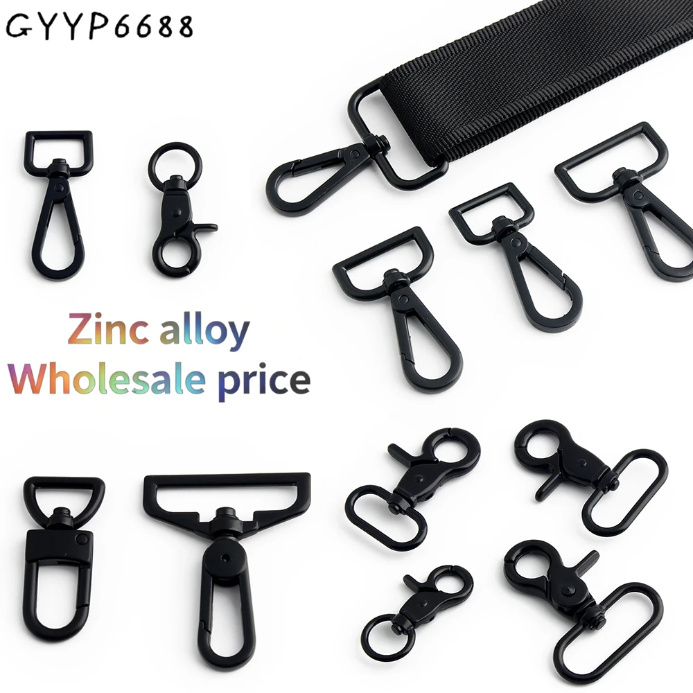 

10/50/100 шт. темно-черный тяжелый металлический открывающийся карабин для поводок для домашних собак, ремень для багажа, рюкзак, сумки на плечо, аксессуары для ремня