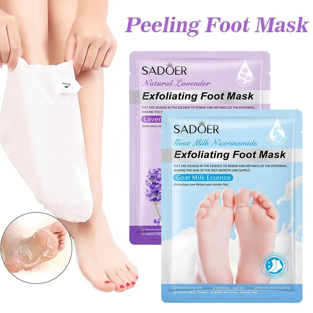 Feet Exfoliating Foot Mask Skin Care Foot Peeling Dead Skin Lavender Feet Masks Pedicure Socks Moisturizing Whitening Foot Mask