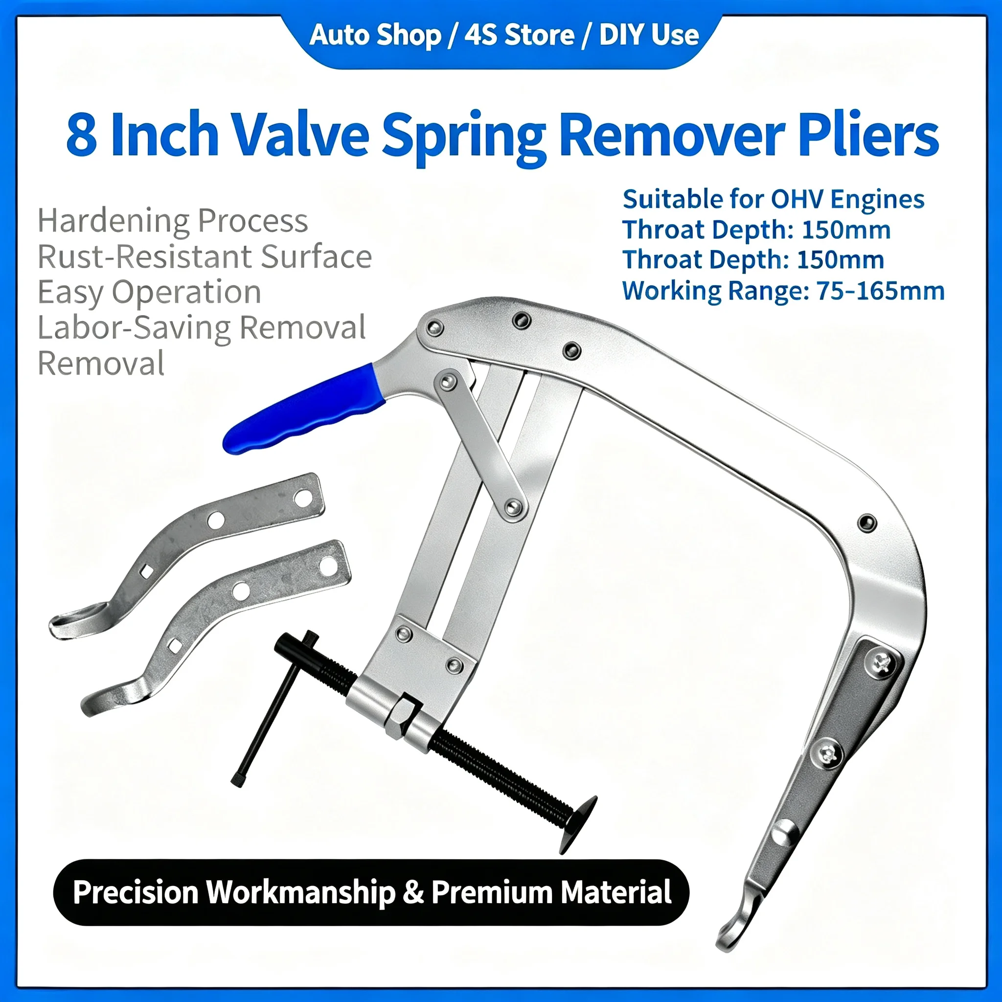 Valve Spring Pliers Car Engine Spring Compressor Multi-functional Auto Maintenance Spring Removal Tool for Car Engine Valve