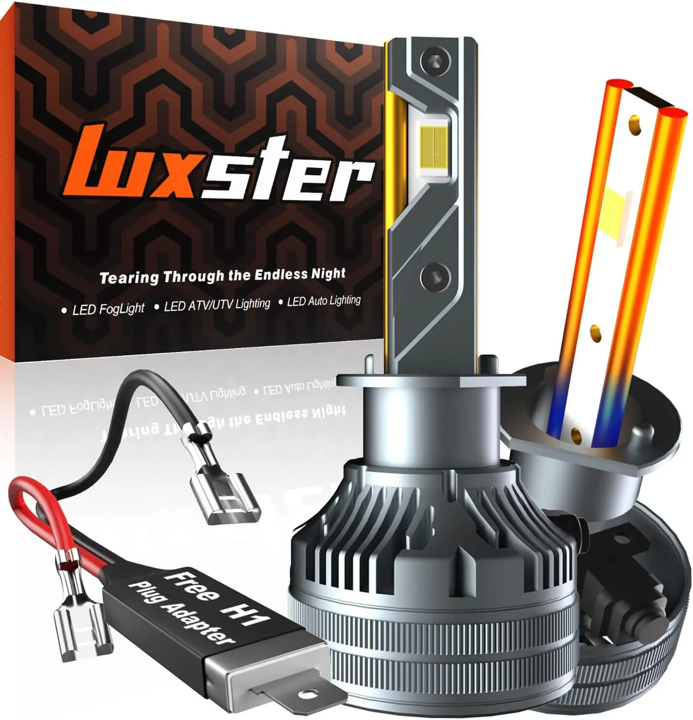 2024 Punisher 40,000LM H1 LED Bulbs, 2023 Best Overall Winner, H1 Plug Adapters Included, Ultra-Bright TalonLED Chips, Plug-N-Pl