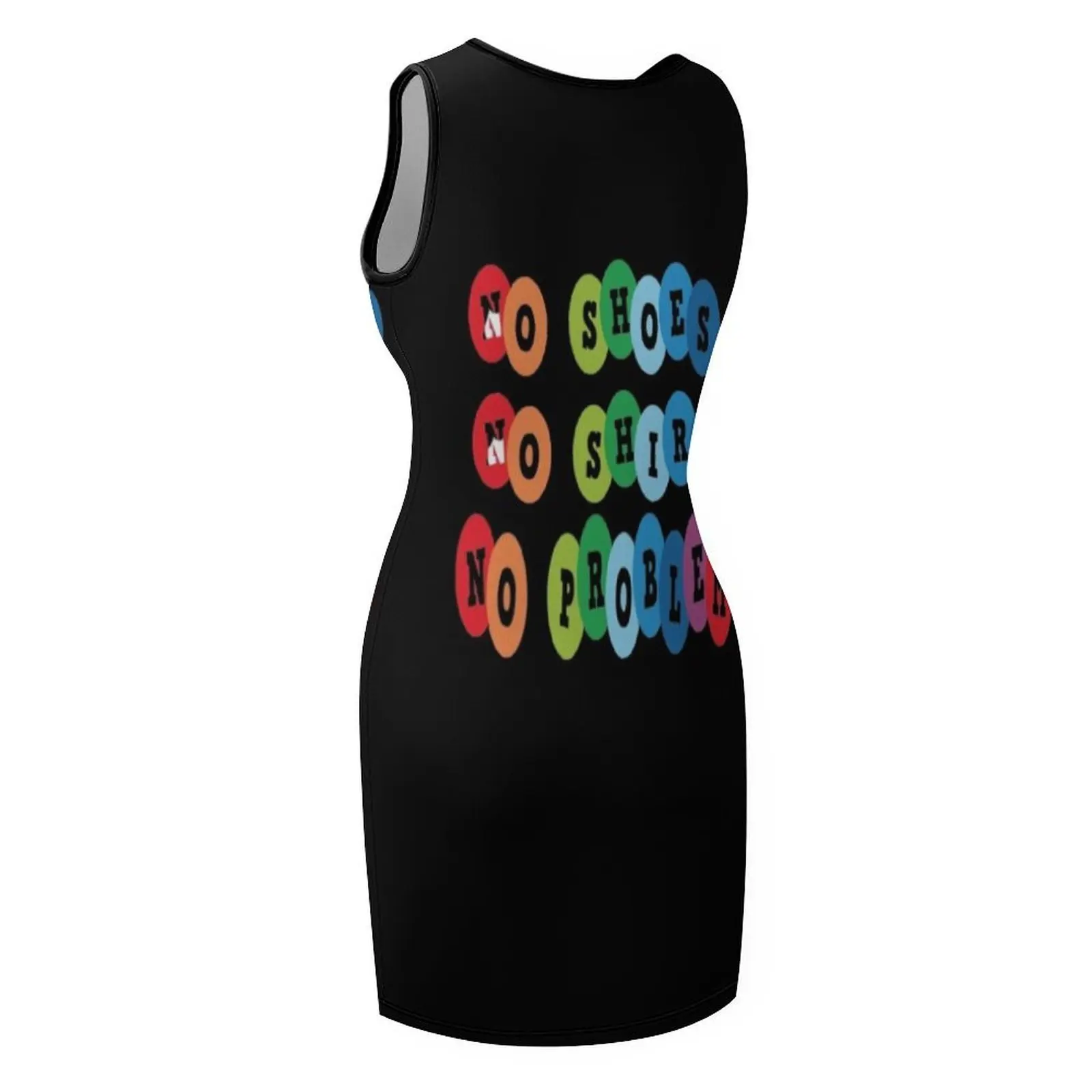 لا أحذية، قميص، لا مشاكل، كلمات، فستان صيفي بدون أكمام، فساتين نسائية، فساتين عيد ميلاد للنساء