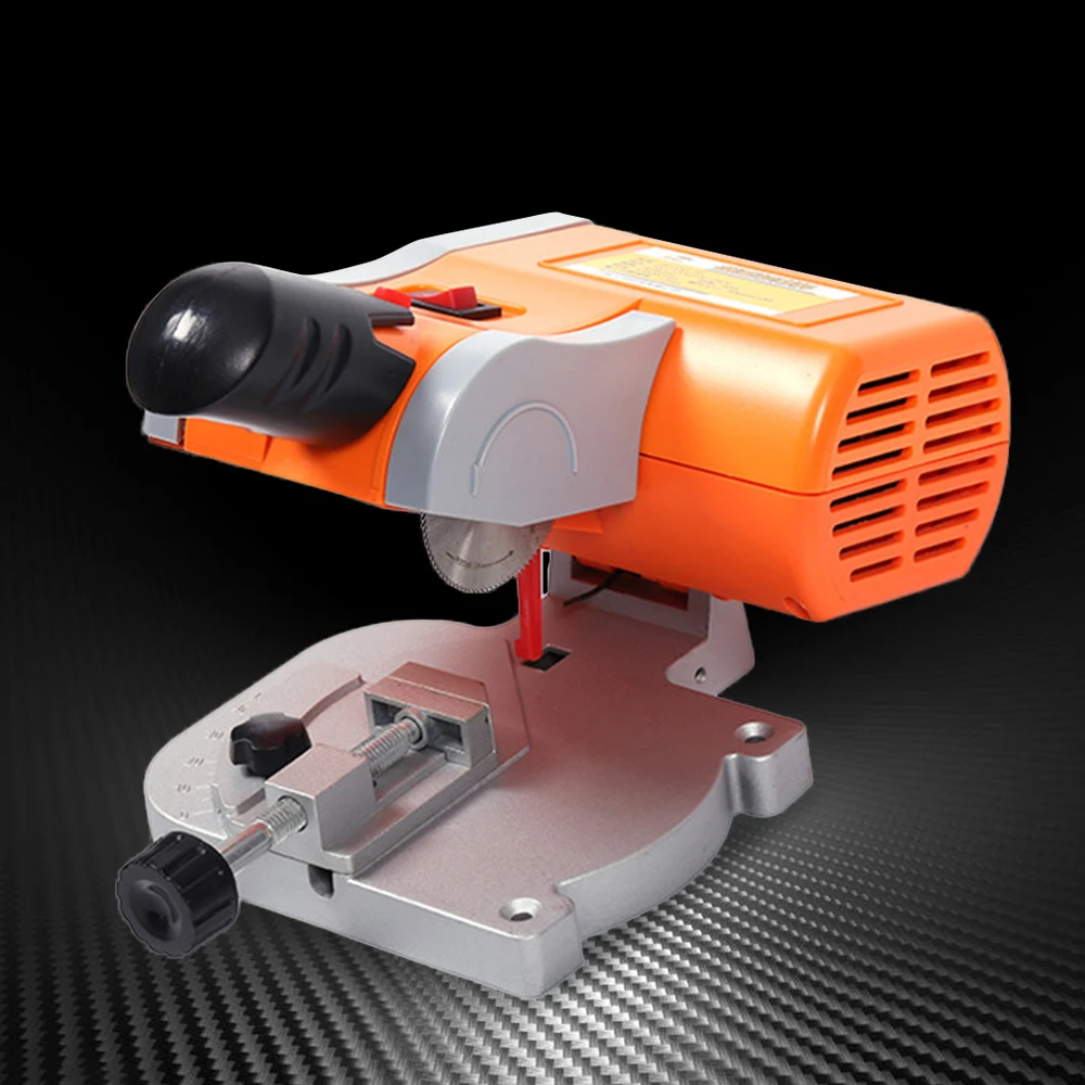220V 90W マイクロデスクトップ 45 ° 木材、プラスチック、石、非鉄金属の切断に適した切断機 25x14x15cm