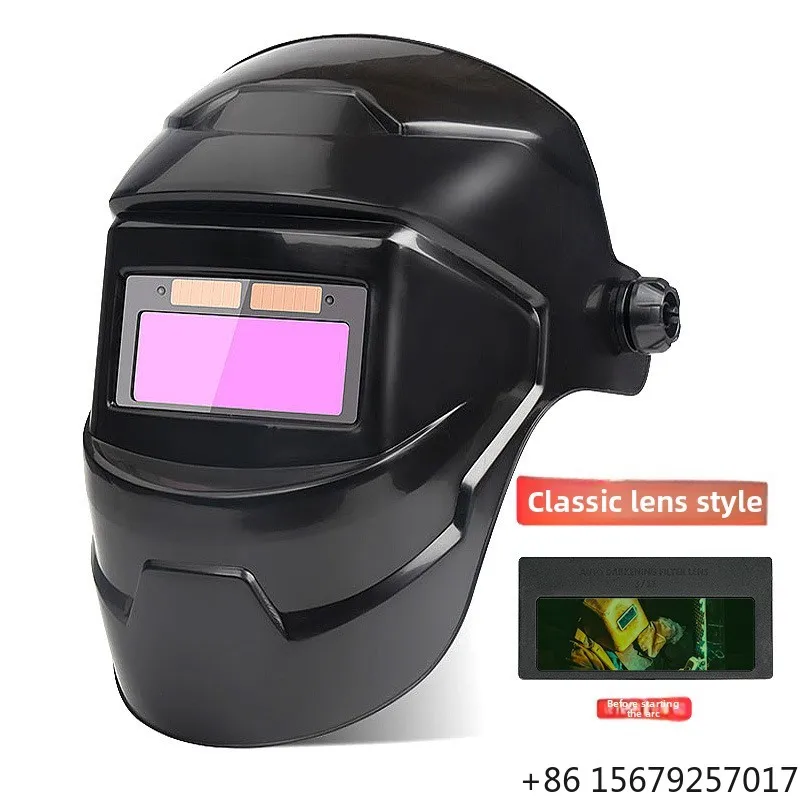 Auto-Darkening Solar Powered Welding Helmet UV Protection 1/10000s Switch Time Head-Mounted Argon Arc Anti-Splash Cap Welder ODM