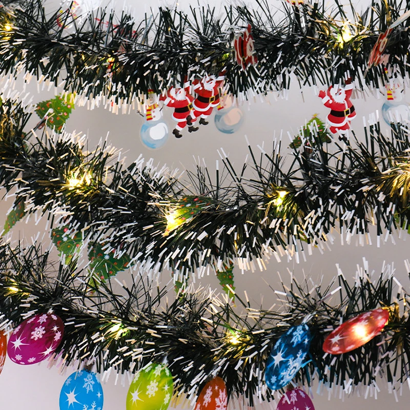 

LED Lighting Garland String Christmas LED Battery Operated Light X'mas Tree Satan Snowman Light Flash Garland