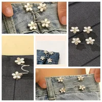 2 Sets of Easy to Clip Flower Waistband Adjustment Buckles - Sewing Free, Detachable, Adjustable Jeans Waist Extension Strap 2