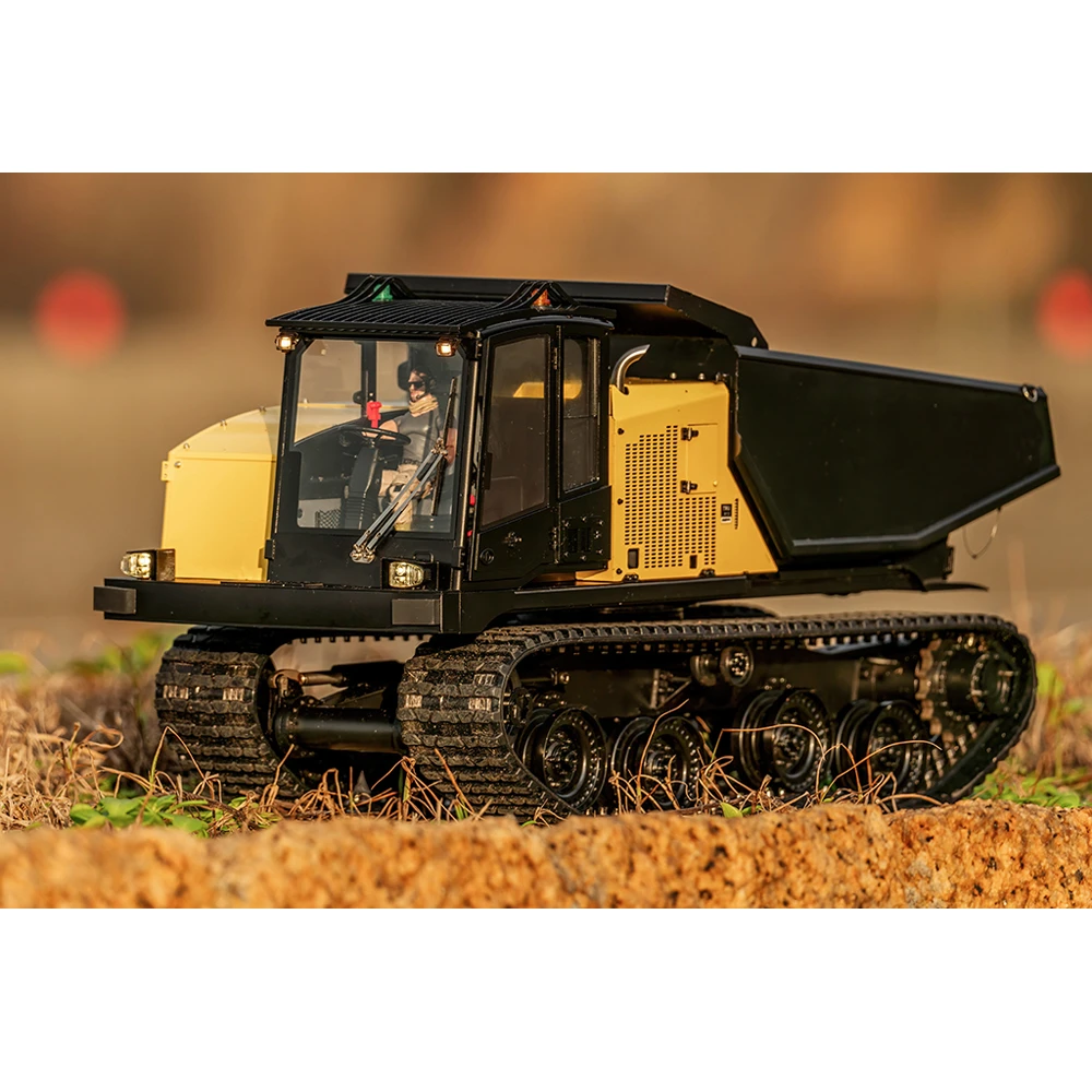 RC Metal Dump Truck 1/14 Remote Control Crawler Truck 16 CH Remote Control with Light and Sound RC Car Toy