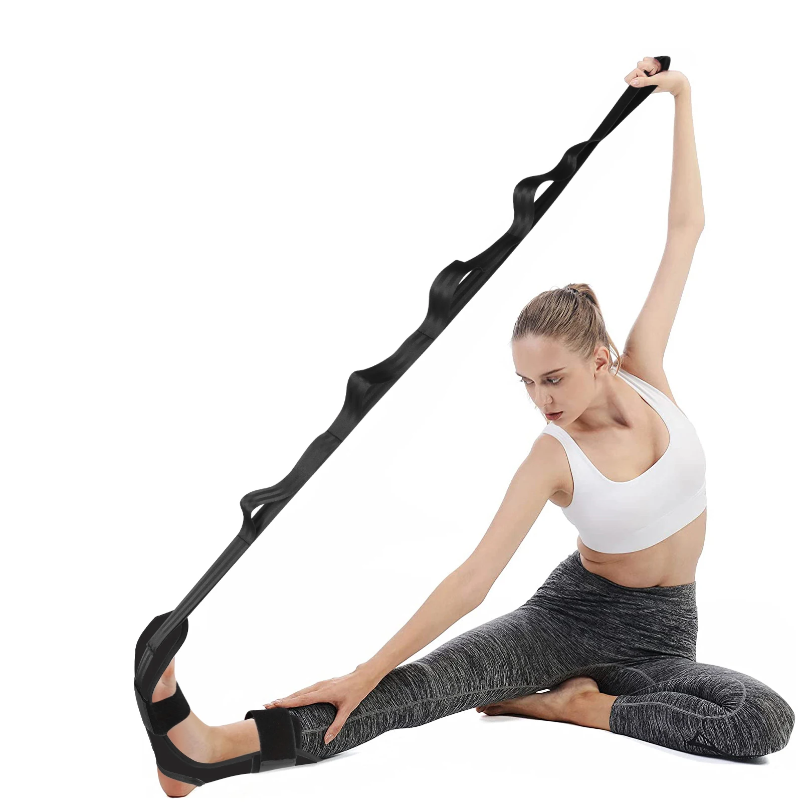 Fascia Stretcher Finally Flexible Again Yoga Strap Belt Trainning And Exercise Stroke Hemiplegia Rehabilitation Leg Stretcher