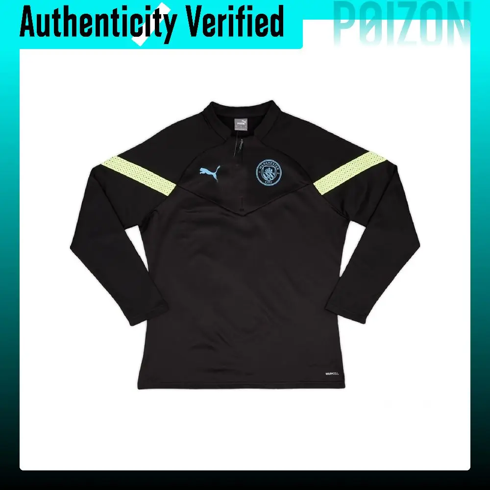 PUMA Manchester City 2022/23 Season, Premier League 1/4 Zippers, Fleece Lined Logo Print Thermal Loose Fit 767756-11