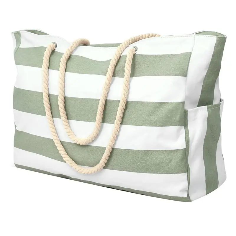 AEB0-1 Piece Waterproof Beach Bag Swimming Pool Bag, Beach Bag Shopping Bag, Foldable Shoulder Bag Green