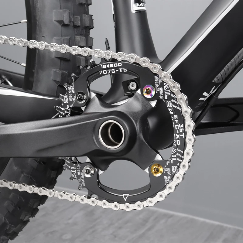 MUQZI 4 Pair Chainring Screws TC4 Titanium Alloy Crank Chain Ring Bolts For MTB Road BMX Bike Single Double Chainring Bolt