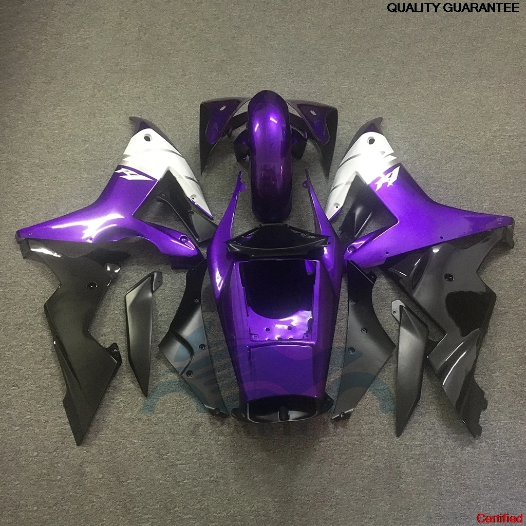 

Motorcycle Fairing kit For YZF-R1 2002 2003 YZF R1 YZFR1 02-03 purple white black ZXMT Bodywork Custom ZZ05