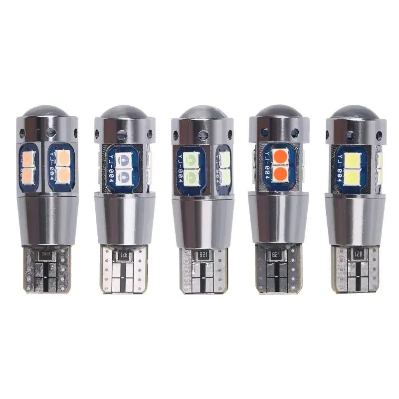 4PCS T10 W5W 168 192 LED Bulbs, 10-SMD 3030 Chip Super Bright White Car Interior Lights, CANBUS No Error