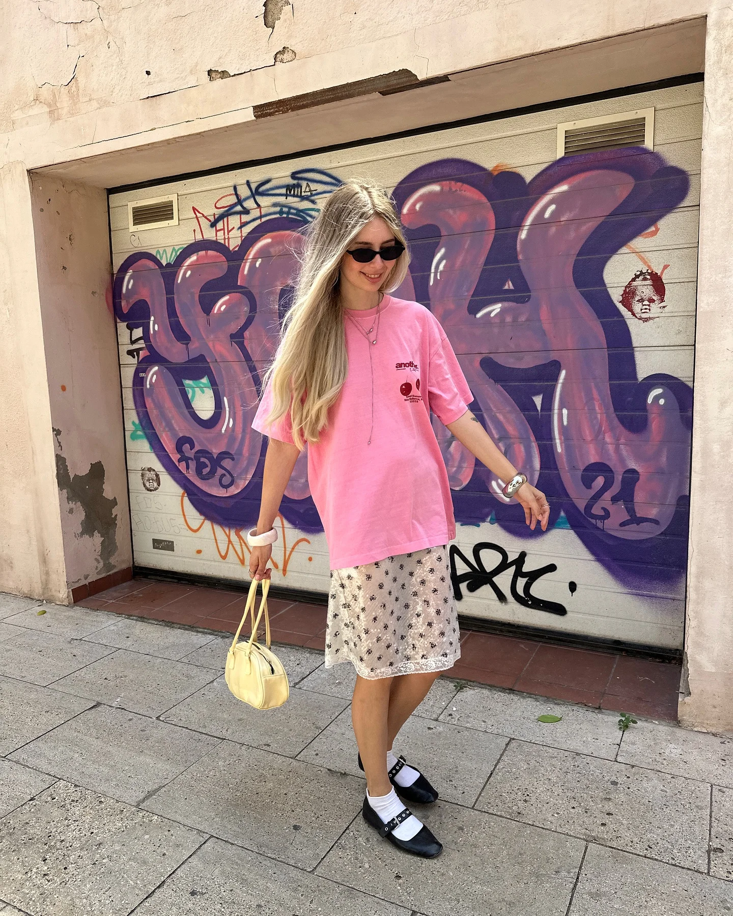 

Pink Cherry Graphic T Shirts Oversized Summer Casual Y2k Top Vintage Couples Streetwear Gothic Harajuku Goth Women Clothing