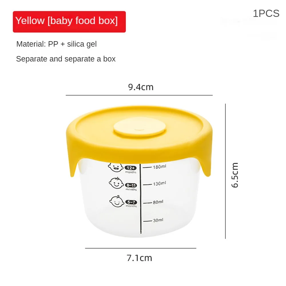 Baby Food Storage Complementary Food Fresh-keeping Box With Scale High Temperature Resistant Silicone Sealing Cover Feeding