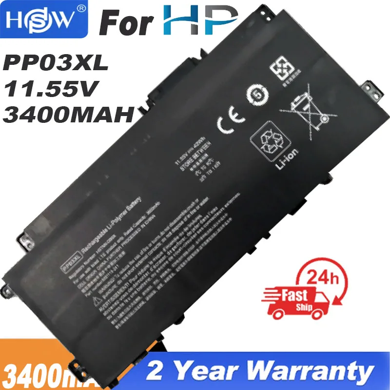 

New 11.55V 43.3Wh PP03XL Laptop Battery For HP Pavilion 13 14 X360 HSTNN-DB9X M01118-421 M01144-005 PV03XL HSTNN-LB8S TPN-Q244