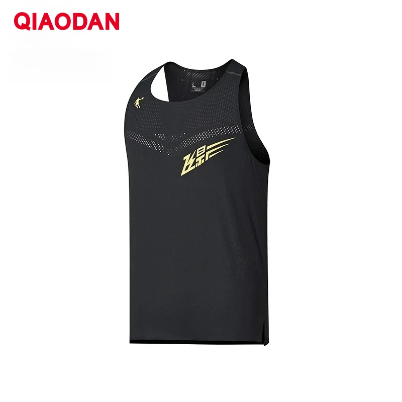 QIAODAN Feiying Men Marathon Tank Tops 2026 Breathable Running Singlet Black Gym Fitness Sport Sleeveless Vest Tees BVS23231232