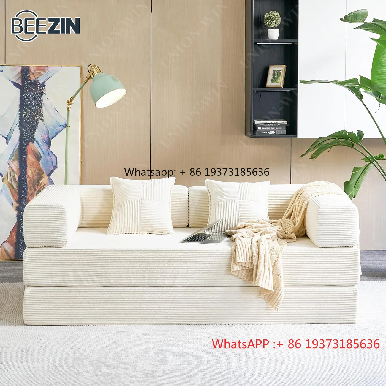 Unisofa China Convertible Sofa Bed Foldable and Vacuum Compressed Boneless for Apartment Use Air Compressed Sofas Bed Set