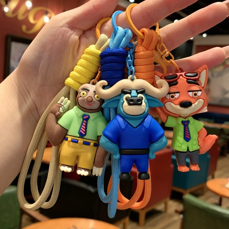 

1pcsZootopia Wilde Keychain Hopps Cute Doll Backpack Pendant Anime Cartoon Keychain Holiday Gift