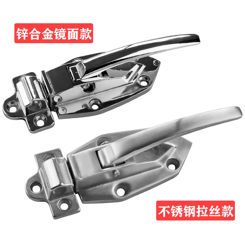 

iESCO stainless steel freezer handle oven hinge door lock cold storage door handle lock oven handle touch lock 6 inches 10pcs