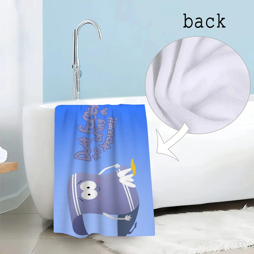 T-Towelie S-South-Park Luxury Bathroom Hand Towels One Side Cotton One Side Microfiber Personalized Gift Dropshipping