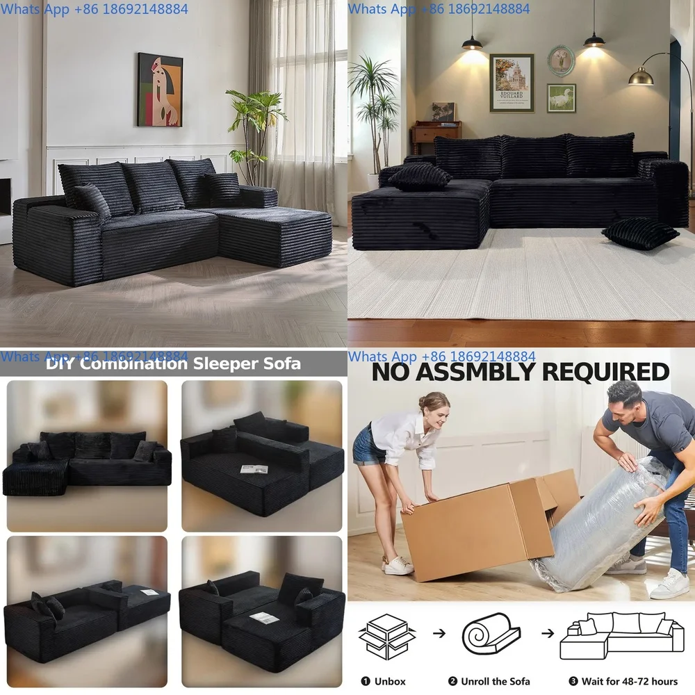 Compressed Cube Sofa Three Seater Italian Minimalist Living Room Velvet