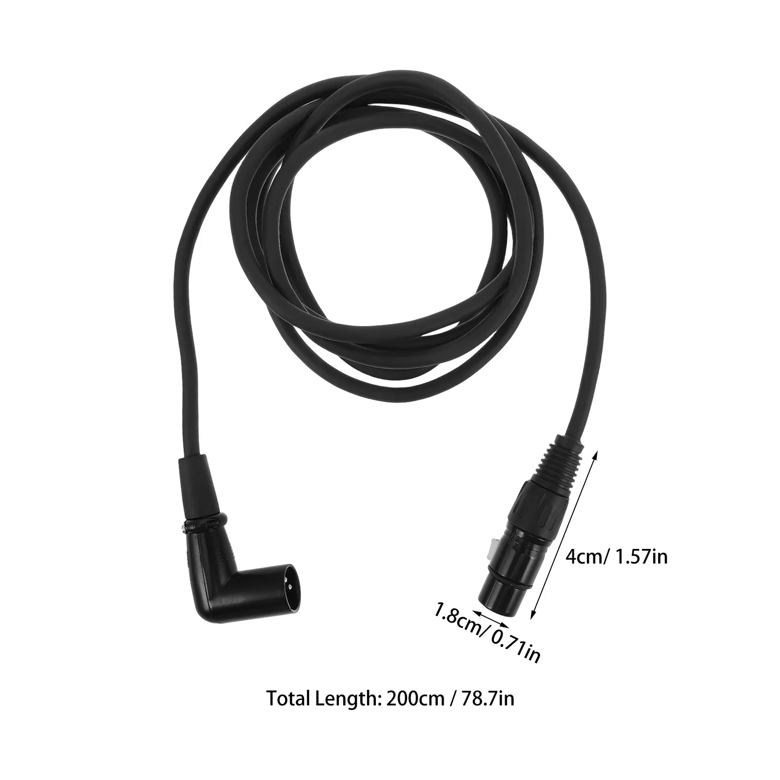 Dual Shielded 90-Degree Xlr Male to Female Cable Balanced Audio Microphone Cord Right Angle Design for Powered Speakers Mixer