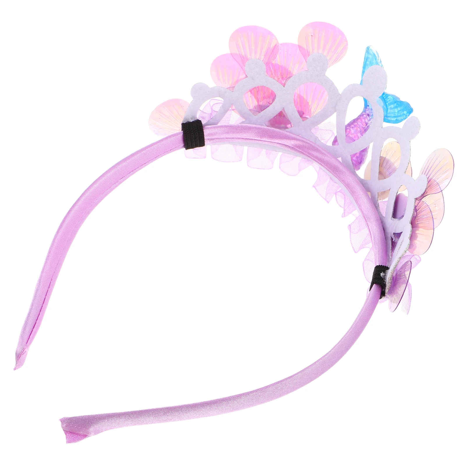 

Shell Children's Ocean Hair Crown Headbands for Girls Little Mermaid Party Decorations Fabric Birthday