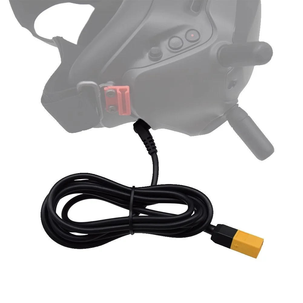 1.2 Meter For XT60 Male to DC5.5 Female For FPV Power Cable Right Angle for Skyzone For DJI For FPV Video Transmission