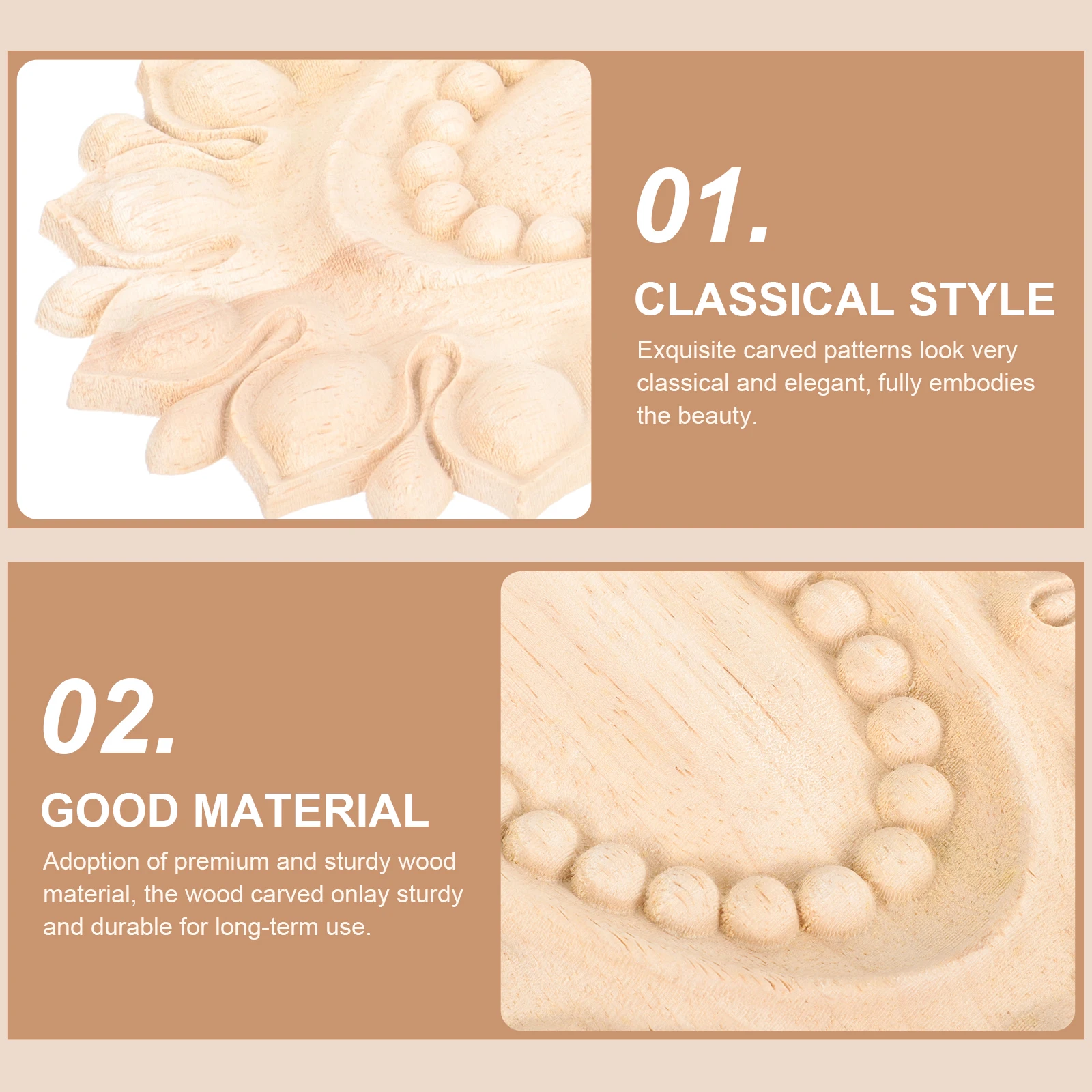 

Unpainted Carving European Style Door Decor Furniture Accent Cabinet Trim Vintage Applique For Home Decoration Diy Crafts Onlays