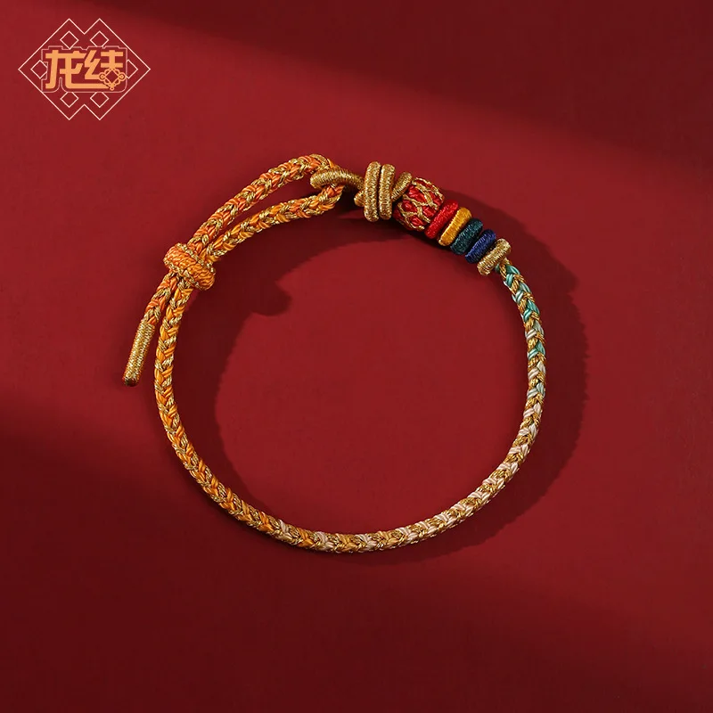 

Knot Loong Boat Festival Hand Tie Dragon Woven Lucky Ankang Bad Men s And Women Bracelets Red Rope Gift For Year Of The Snake H