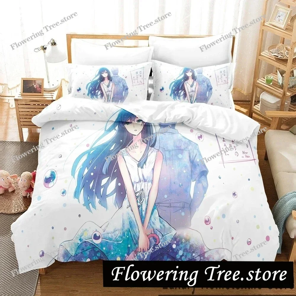 3D Print Anime After the Rain Bedding Set Boys Girls Twin Queen King Size Duvet Cover Pillowcase Bed boys Adult
