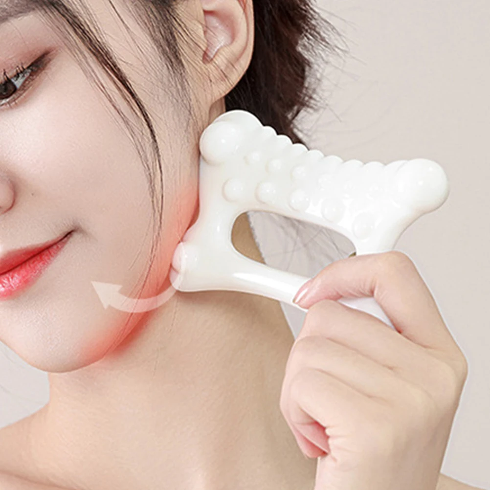 

Massage Scraping Board Body Face Resin Tool White Smooth Edges Safe Durable Home Use Neck Shoulder Feet Arms Massager