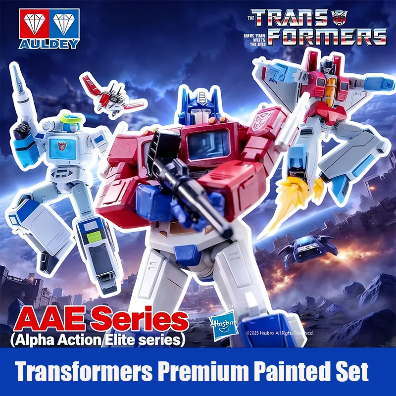Auldey AAE Transformers G1 Optimus Prime Starscream Mirror Soundwave Set Premium Figura de Ação Articulada Pintada Modelo de Brinquedo