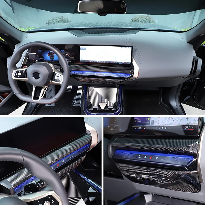 

For 2025-2026 BMW X3 G45 Real Carbon Fiber Car Central Vent Cover Decoration Sticker Interior Car Accessories