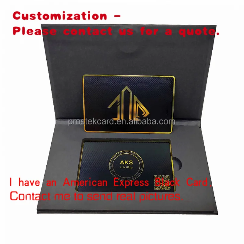 

custom.Customized Printed Premium Plastic Box Packaging Metal NFC Business Card