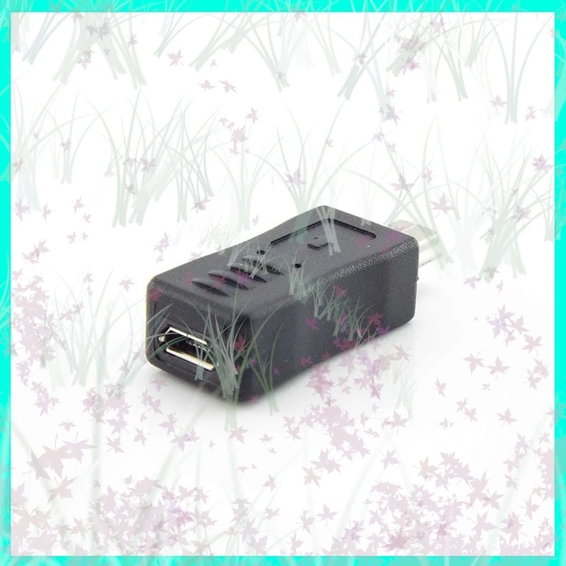 Portátil Micro USB hembra a Mini USB macho enchufe Jack 5Pin adaptador conector cargador convertidor negro teclado conversión enchufe E3