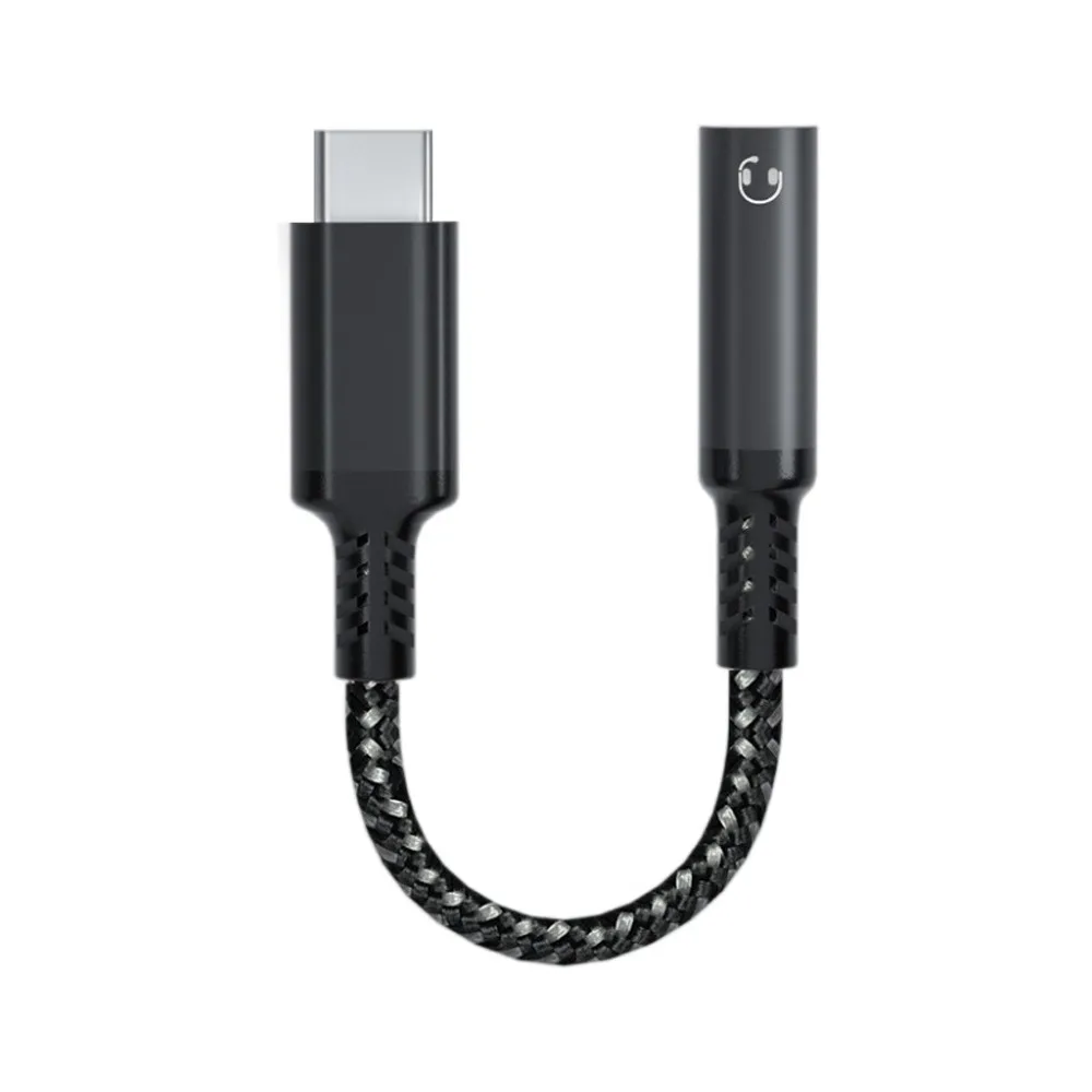 3.5 Jack Headphone Adapter Cable Audio Cable Converter Type-c 3 5 Jack Audio Cable USB Type C Braided