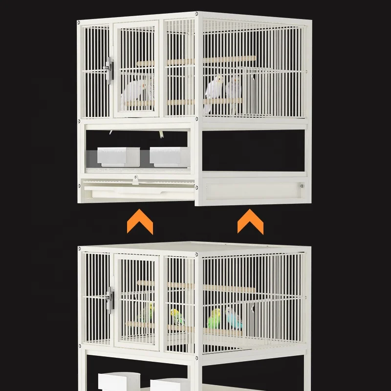 New Arrival Multi Designs Bird Cage Large With Rolling Stand For Parrotts Bird Cage Large Double With Shelf