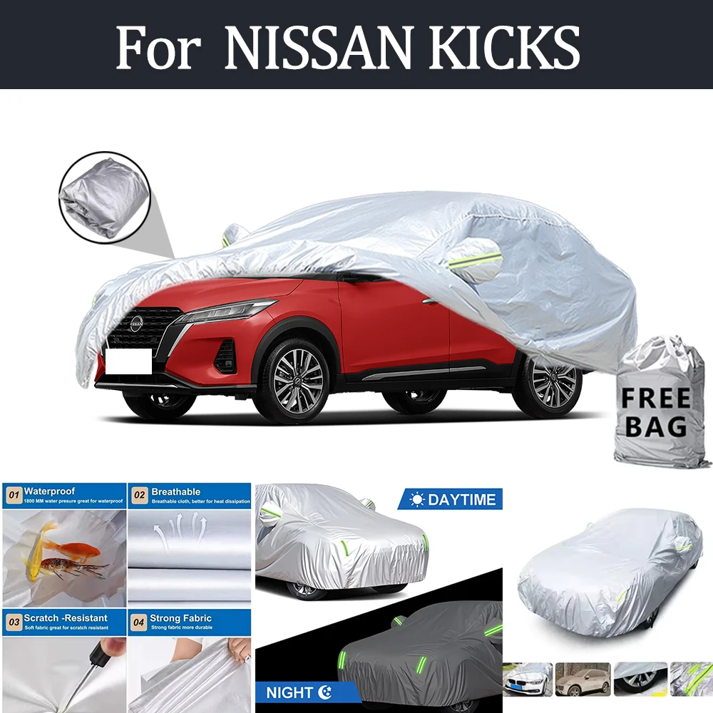

For NISSAN KICKS Car Cover Outdoor Protection Covers Snow Sunshade Waterproof Dustproof Exterior UV Car Accessories