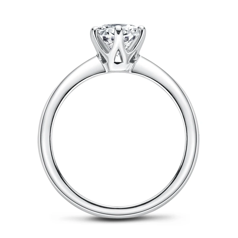 Anziw 2CT 3CT Moissanite Ring 1CT 0.5CT Wedding Engagement Ring 925 Sterling Silver for Women Solitaire Diamond Finger Jewelry