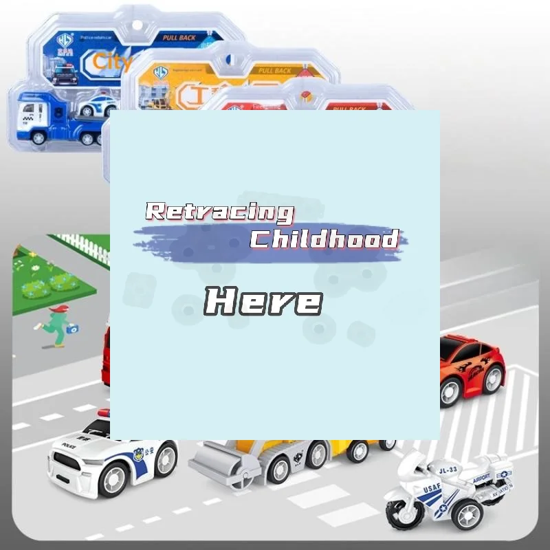 

1 Set Urban Transportation Vehicle Pull Back Car Toys Plastic Engineering Construction Fire Truck Model Toy Children Gifts-TOY