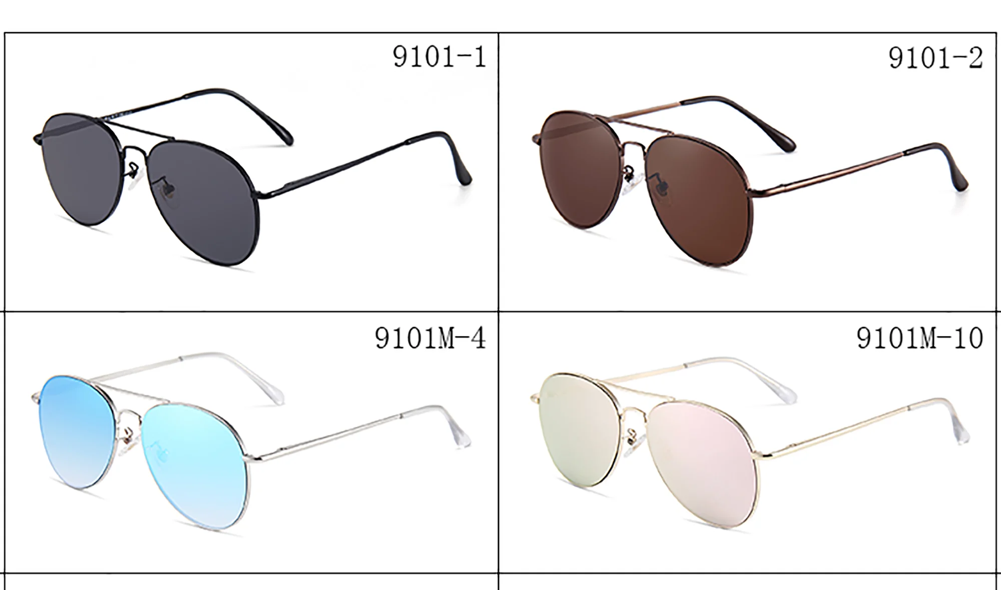 Kacamata Hitam Bingkai Logam Besar Baru untuk Wanita, Kacamata Hitam Klasik Double Beam untuk Pria, Kacamata Retro Bingkai Oval untuk Pria