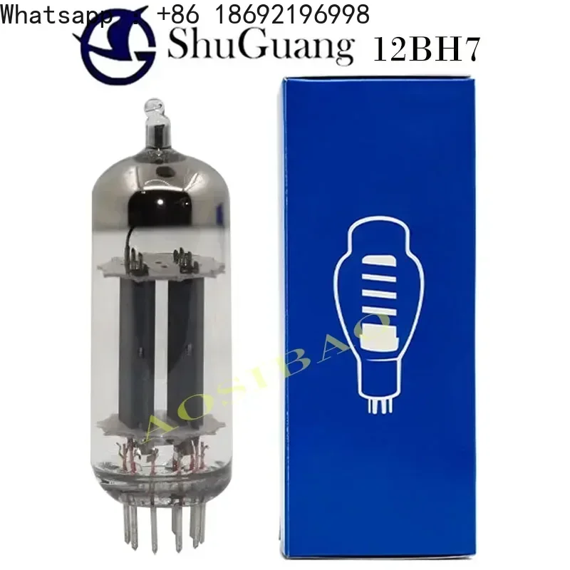Вакуумная лампа Shuguang 12BH7, замена 5687 6N6 E182CC, электронные лампы для усилителя, комплект для самостоятельной сборки аудиоусилителя, точное соответствие.