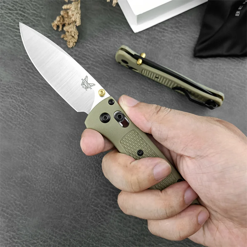 BM535 folding knife Nylon fiber handle 440C blade, outdoor tactical Hunting self-defense Hiking Utility EDC tool, men\'s gift